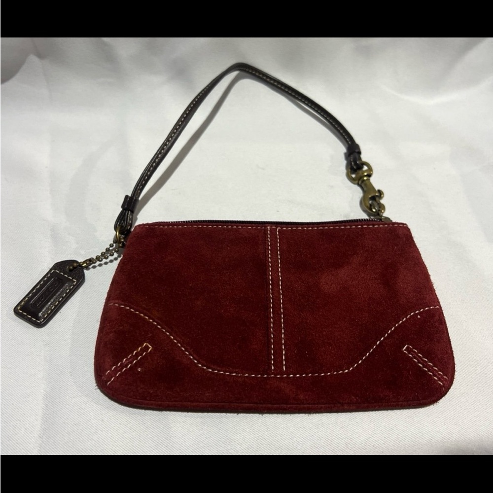 Coach suede wristlet